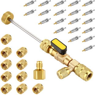 R410 R22 Household Air Conditioning Valve Core Removal Set Non-Leak Refrigerant Valve Core Loading and Removal Tool