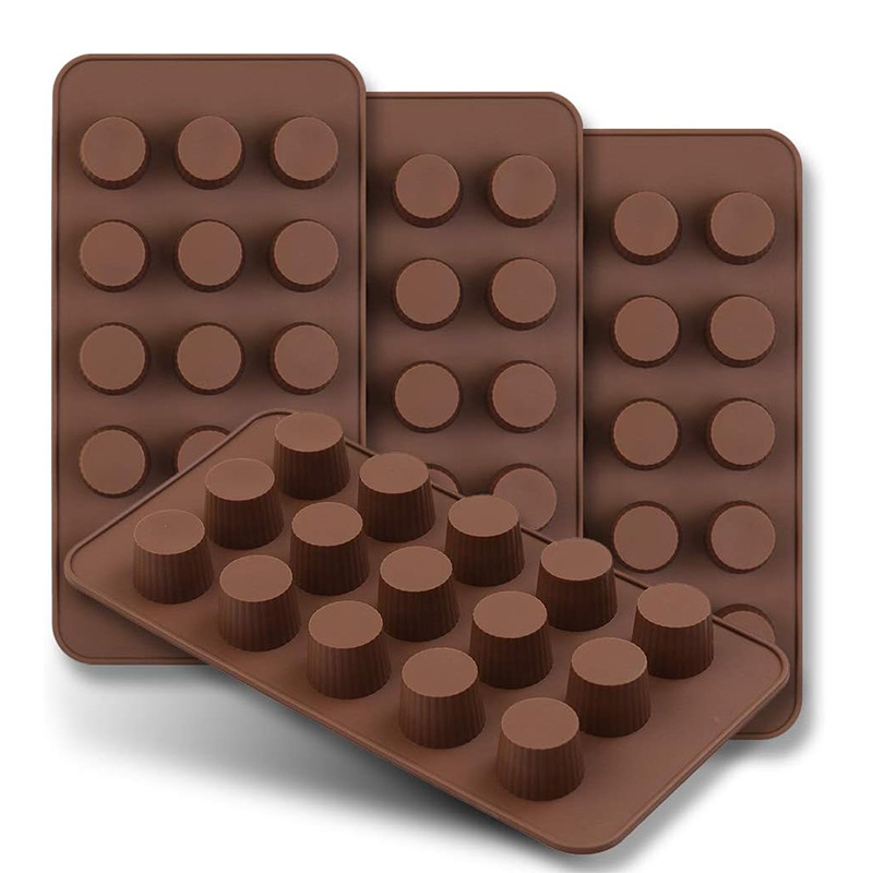 Molde de silicona de grado alimenticio para chocolate, molde DIY para dulces de tulipán, barra energética, molde de chocolate Dubai