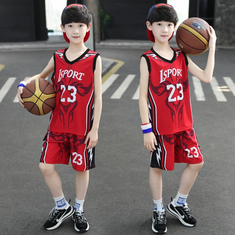 Summer clothing, children's sports set for boys, for teenagers, western style, with short sleeve