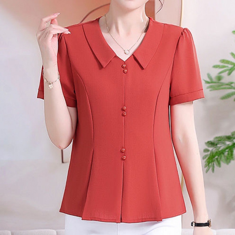 Fashionable shiffon summer short sleeve T-shirt
