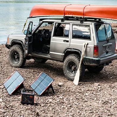 100W portátil al aire libre móvil de almacenamiento de energía de emergencia fuente de alimentación Sistema de generador solar bolsa plegable solar