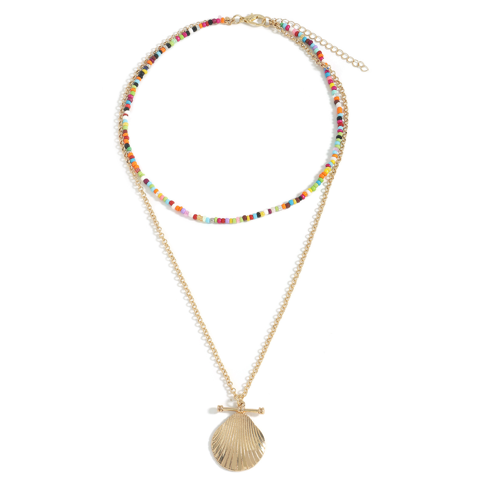 Nihaojewelry مجوهرات الجملة قذيفة قلادة الخرز الملونة متعددة الطبقات قلادة display picture 22