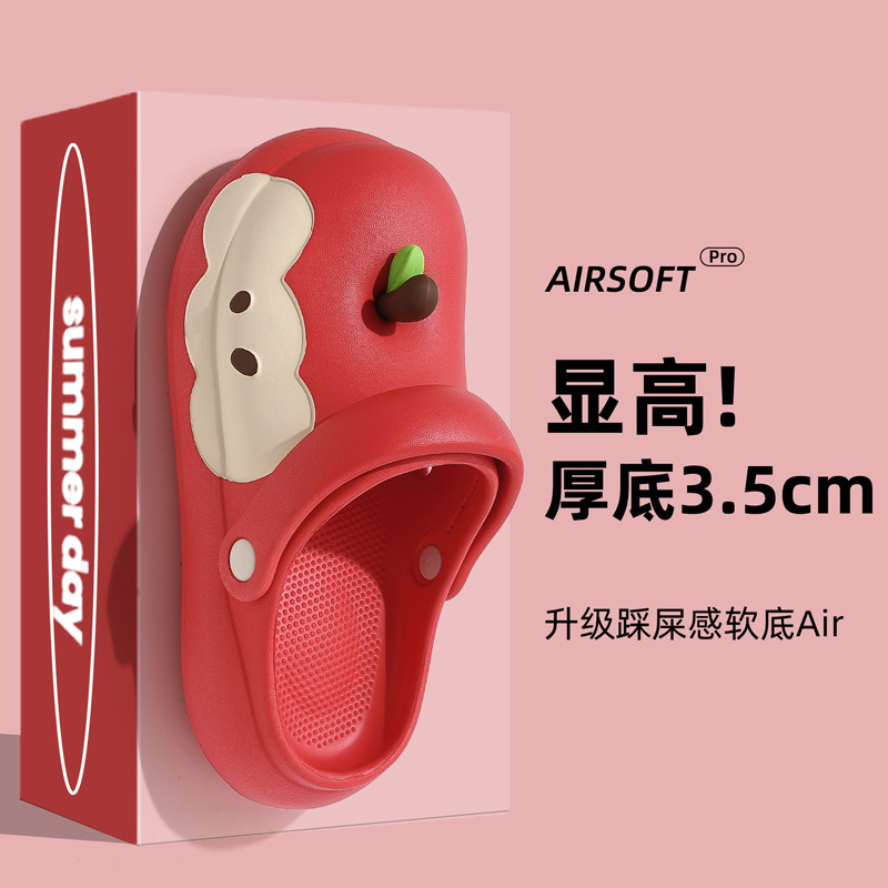 Apple Crocs レディース 夏 厚底 家庭用 室内用 滑り止め 両用サンダル 女性用 卸売|undefined