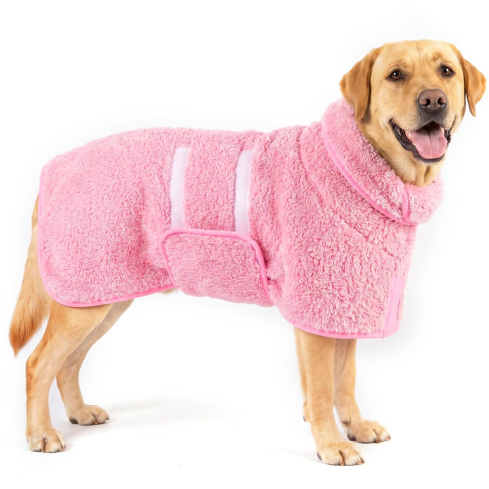 Quick-drying, super-absorbent dog bathrobe for small and medium-sized dogs, drying coat, warm dog towel after bathing, pet towel