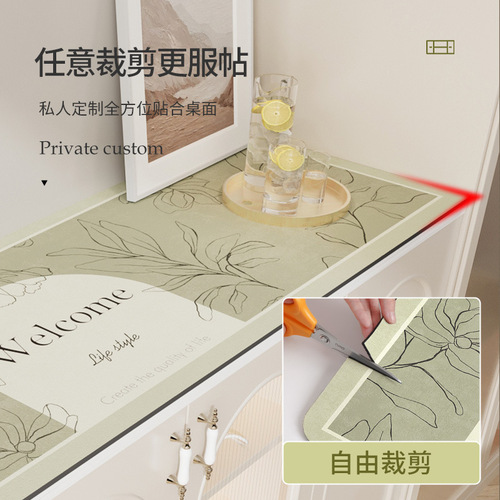 Shoe counter top mat entryway sideboard tablecloth TV cabinet table mat anti-dirty oil-proof waterproof mat desktop protective mat