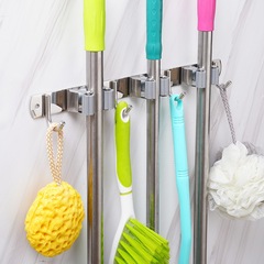 拖把掛鈎免打孔收納神器粘鈎掃把掛架強力粘膠壁掛拖布夾廚房固定