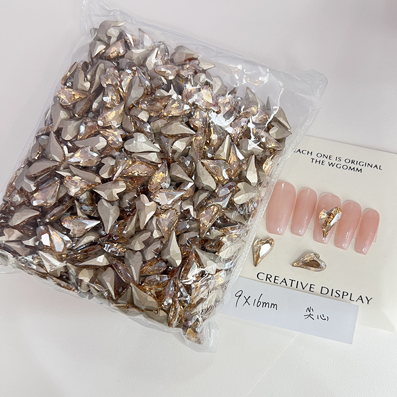 [KKK04-41] champagne tip Heart 9 * 16mm