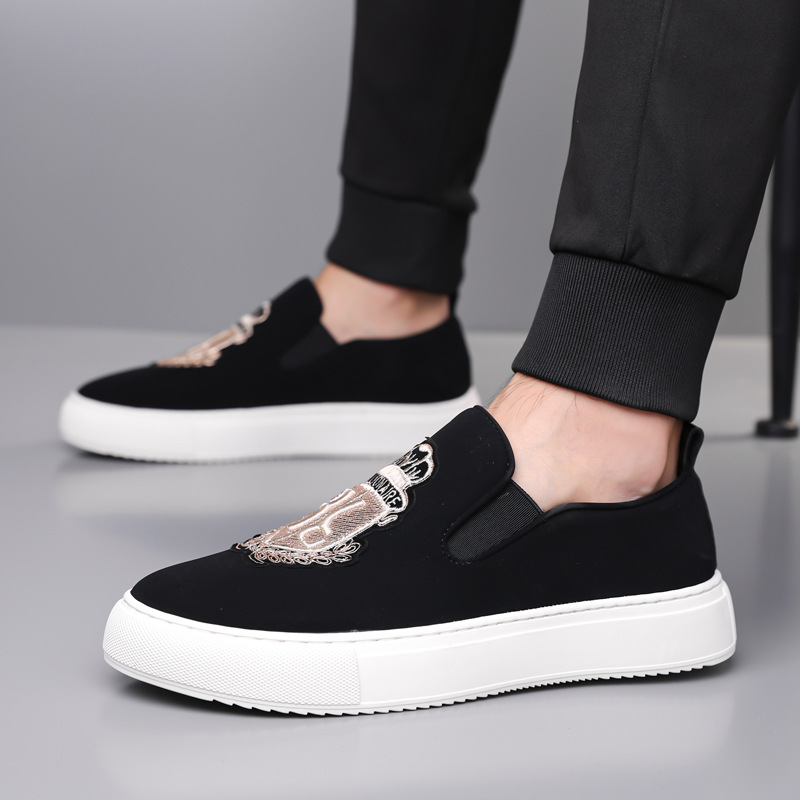 Men's Casual Slip-on Loafers Trendy Versatile Lightweight Shoes_voghion.com