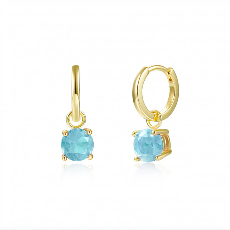 Mode Rond Le Cuivre Boucles D'oreilles Placage Incruster Zircon Boucles D'oreilles En Cuivre display picture 4