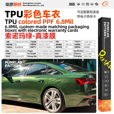 Car paint protective film: Full Body Color Change Heat - tpusonoma-green-152m-15m-roll