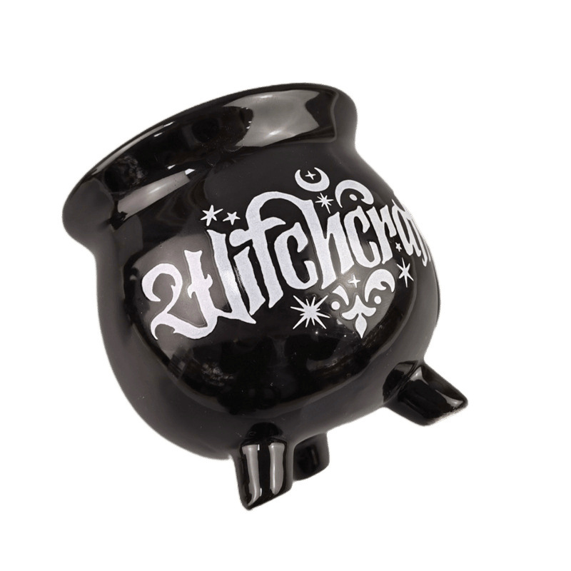 Red creativa de Internet taza de bruja mágica crisol taza de medicina de bruja taza de bruja de cerámica negra taza de café mágico
