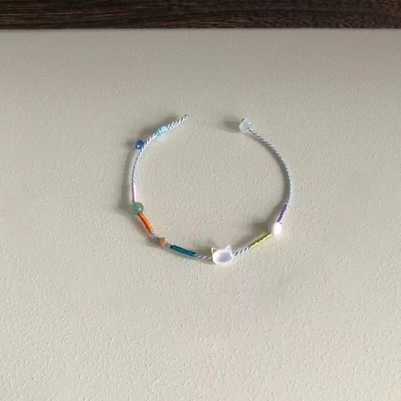 新しい中国風の蓮の星手織りブレスレットニッチ蝶織りブレスレットシンプルなハイエンドアクセサリーブレスレット|undefined