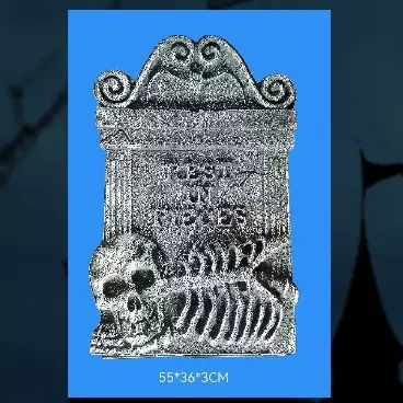 跨境万圣节泡沫墓碑装饰骷髅骨架装饰花园庭院装饰浮雕插地摆件