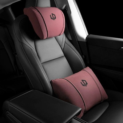 Interior Neck Pillow — Headrest - k-type-volcano-red-zero-running-one-pair-of-headrests-lumbar-supports
