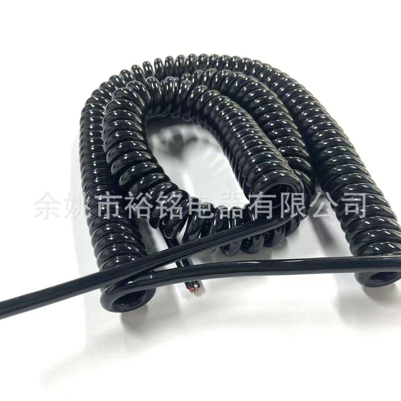 伸缩螺旋卷线PU弹簧线电话线对讲机按摩床扫描美容仪电源线连接线