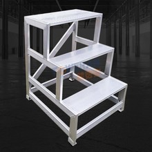 铝合金登高梯踏台工业移动踏步梯防滑加厚工作台移动登高梯踏台