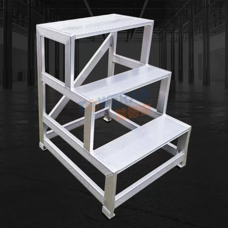 铝合金登高梯踏台工业移动踏步梯防滑加厚工作台移动登高梯踏台