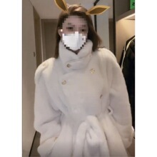 皮毛一体外套女2025新款冬季加厚仿水貂绒大码毛毛绒皮草长款大衣