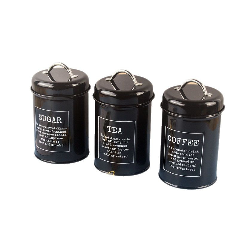 Olla de metal de almacenamiento a prueba de humedad de estilo nórdico con anillo de sello olla de grano de café olla de té de flores merienda semillas de melón olla de azúcar