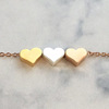 Necklace heart shaped, chain for key bag , Aliexpress, wish, simple and elegant design, three colors, wholesale