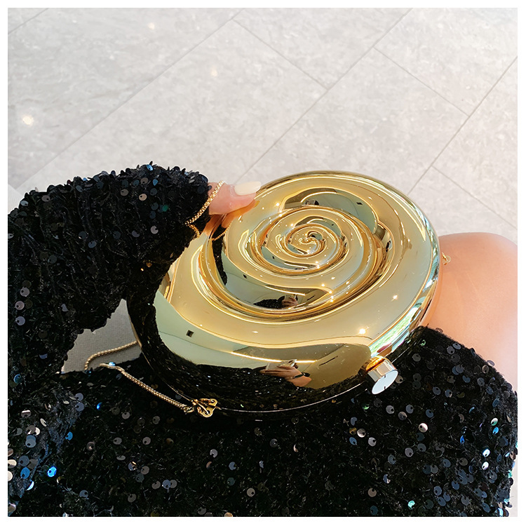 Nueva bolsa de cena de mujer creativa caracol concha de acrílico bolsa de mano personalidad brillante bolsa de noche