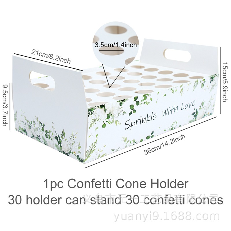 Papel de la boda caja de cono de papel de la boda cono de papel tubo de papel Kraft decorativo pétalo Confeti bandeja Confeti Natural image 15