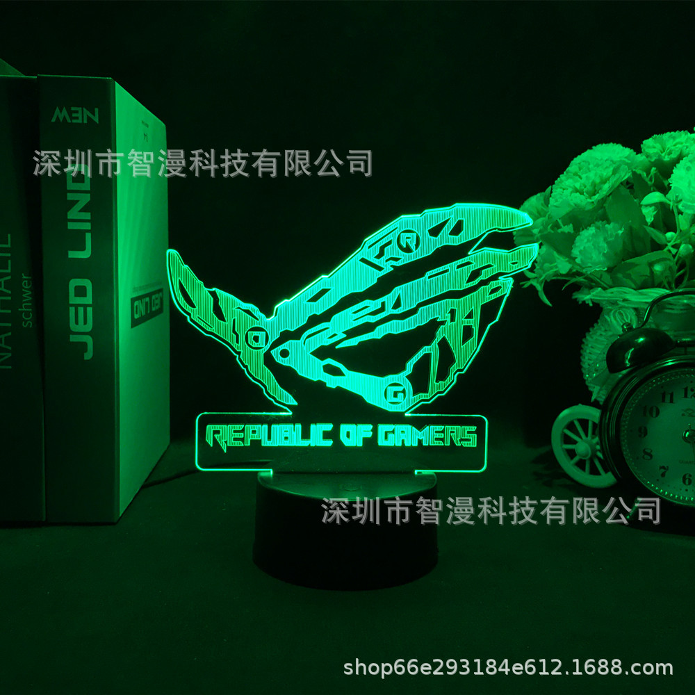  Controlador de juegos PS/Xbox con auriculares 3D, lámpara LED multicolor, acrílico, regalo para exportación