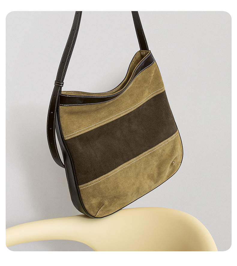 Stylish Single Strap Handbag Genuine Leather Crossbody Tote Bag_voghion.com