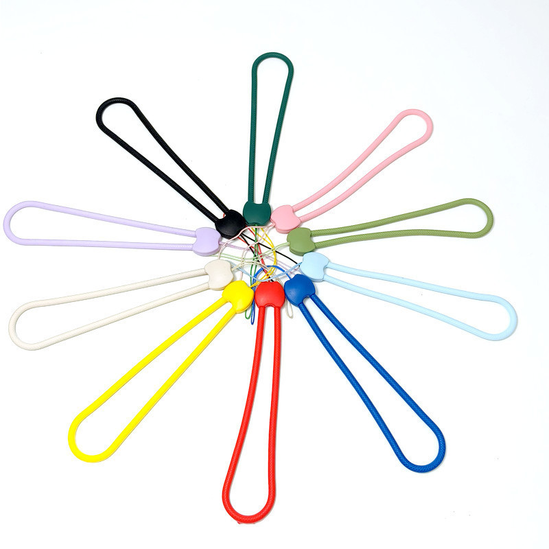 Mobile Phone Lanyard Hanging Decoration Mobile Phone Case with Hanging Ring Anti-fall Anti-loss Electronic Key Silicone Durable Universal Short Rope