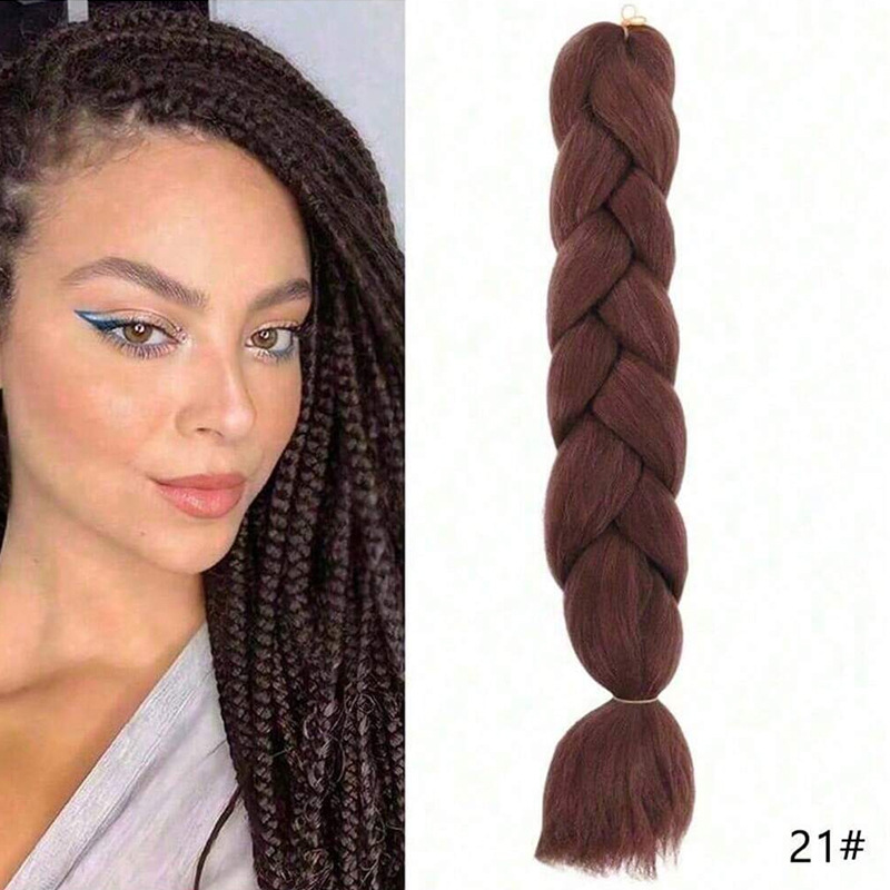 Peruca de trenza africana mujer color trenza artefacto de alta temperatura seda de trenza cabello cabello cab