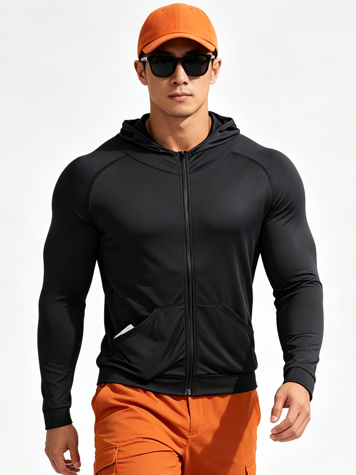 B5901 camiseta deportiva de hombre, camiseta encapuchada de manga larga, chaqueta de entrenamiento de baloncesto, carrera, ropa de fitness