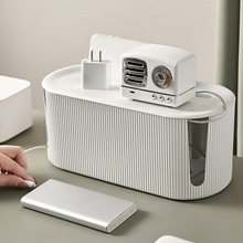 桌面隐藏式理线盒插线板排插插座数据线收纳盒客厅卧室桌上藏线盒