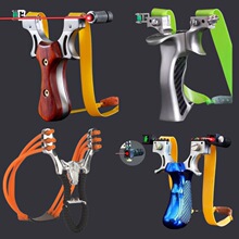 户外红外线弹弓不锈钢木把追龙金刚狼盖世英雄扁皮筋专用弹弓