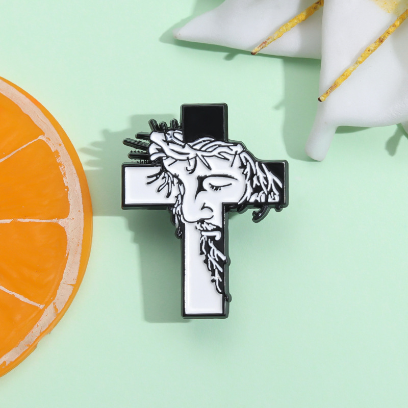 Brooches Classification Cute Pin Human Cross Heart Shape Alloy Stoving Varnish Unisex Brooches