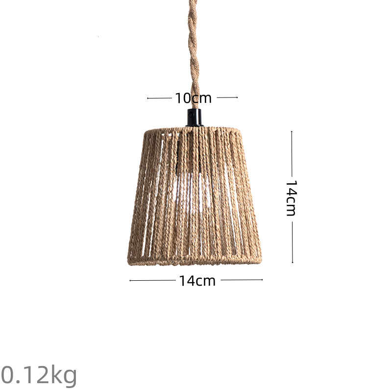 Nueva pantalla de lámpara de estilo chino, tiendas de ropa de alojamiento residencial, restaurante, sala de té, decoración de lámpara de cuerda de papel Zen creativa