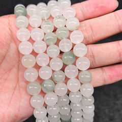 厂家直供天然石天山翠散珠圆珠热销爆款diy饰品配件半成品