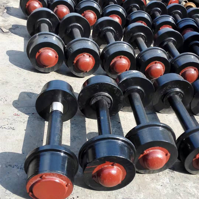 矿车轮对  闭式防尘实心空心加厚铸钢矿车轮矿用平板车轨道轮