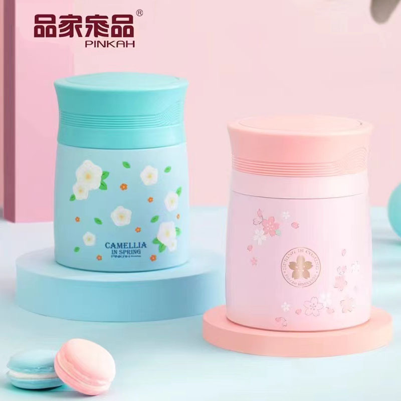 品家家品保温饭盒304不锈钢餐具保温桶儿童焖烧壶焖烧罐送手提袋