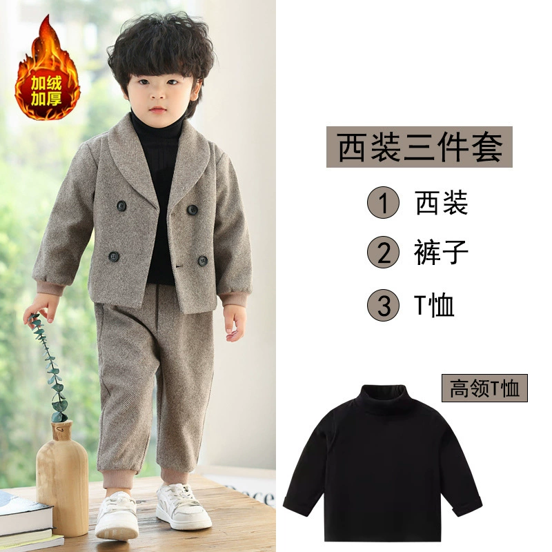Детский fleece классический костюм для отдыха, костюм цветочного мальчика, платье девочки цветов, корейский стиль, для выступлений