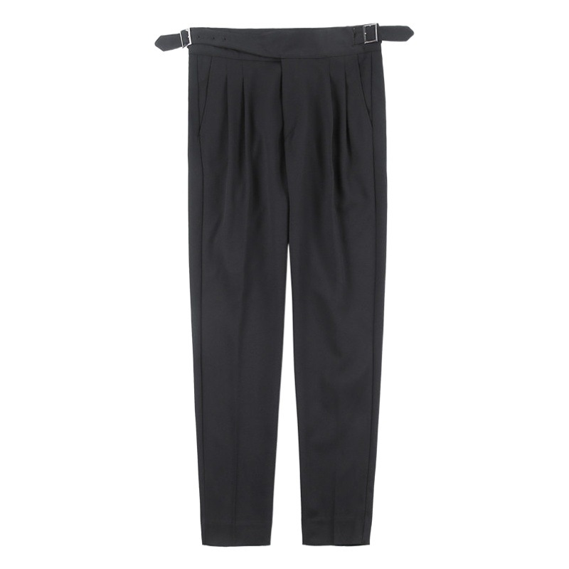 Pantalones Casuales de Pierna Recta y Cintura Alta Estilo Napolitano para Hombre, con un Toque de Lujo, para Comercio Exterior