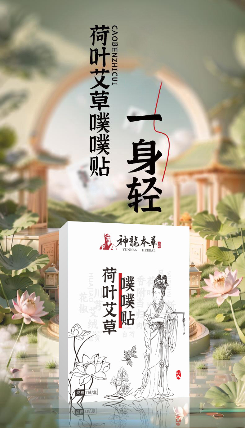 Lotus Leaf Mugwort Navel Patch Herbal Belly Patch 10 Patches per Box for Navel Application key features