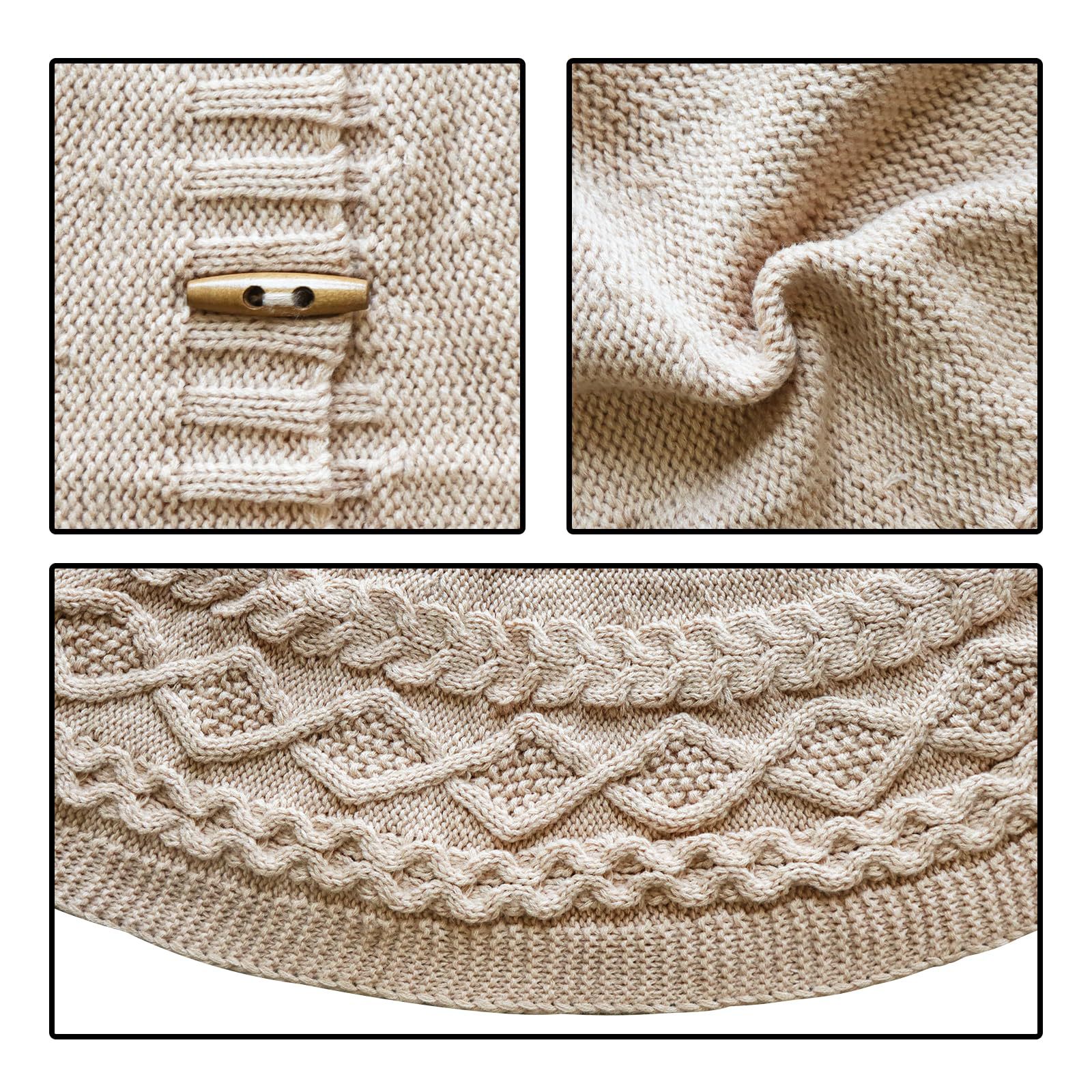 Nuevo producto transfronterizo falda de árbol de punto de Navidad delantal de árbol de Navidad de punto de gran tamaño decoraciones navideñas ambiente festivo