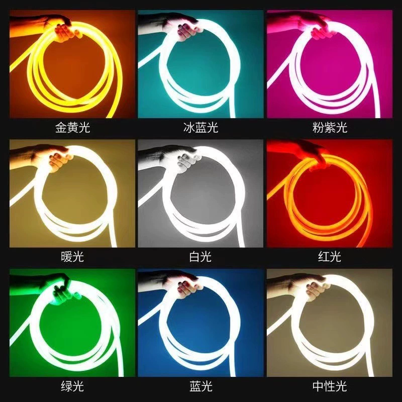 Светодиодная круглая лампа с 360 градусов свечения 220V высокого давления гибкие неоновые лампы с наружным дождем линии лампа с цветной