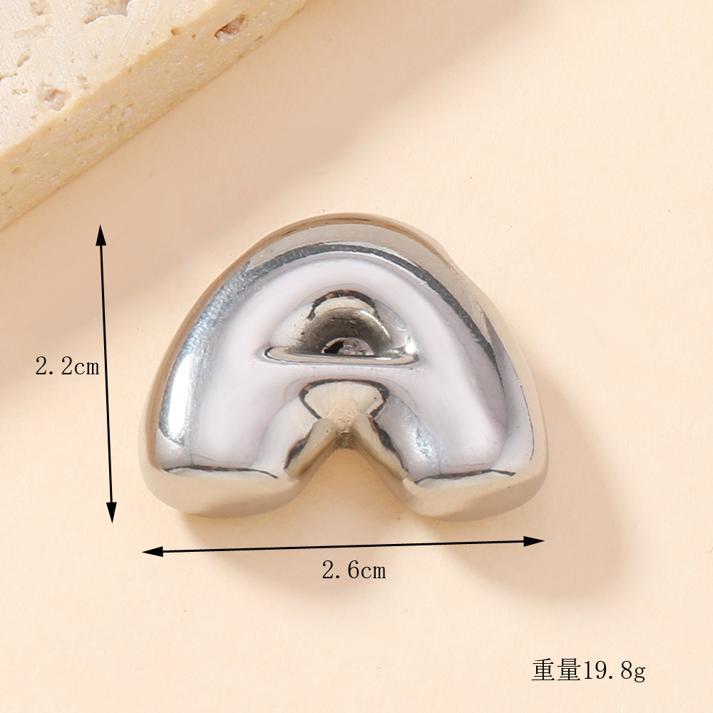 Colgante único venta cruzada de burbujas de fundición 26 collares de letras inglesas accesorios colgante DIY joyas de acero inoxidable