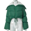 Winter colored down jacket with zipper for leisure, top, 2022 sample, drawstring, European style