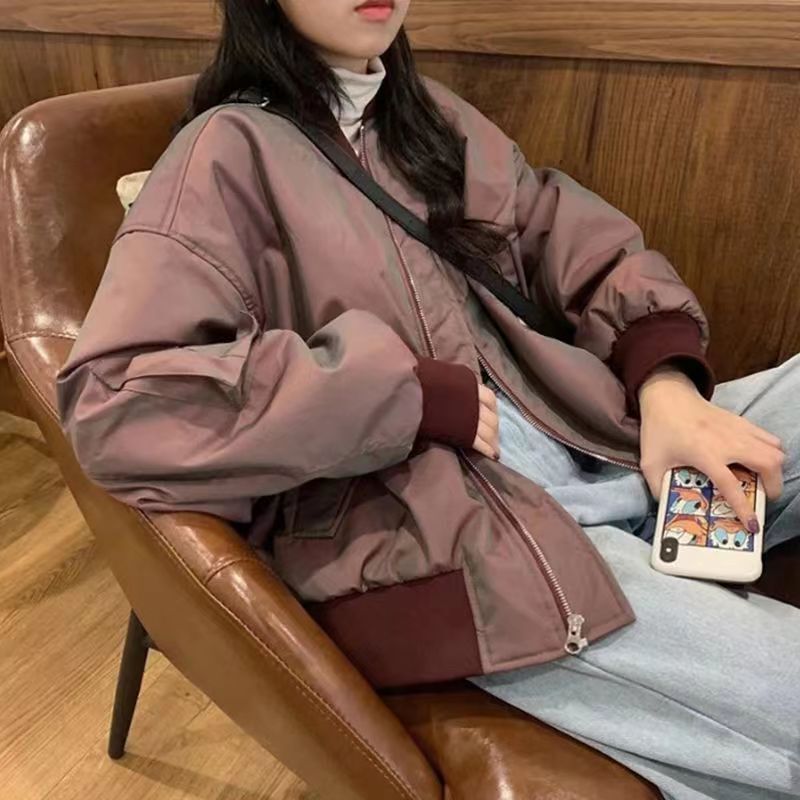 短款棉服女年新款秋冬百搭宽松港风棒球服夹克外套学生面包服|undefined