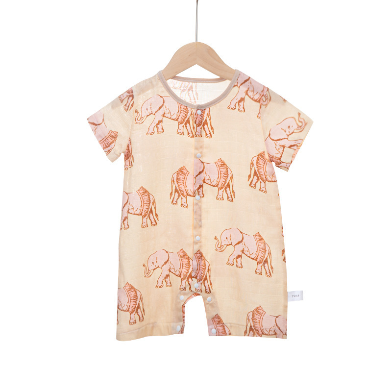 Mono de manga corta delgada para bebé muslin