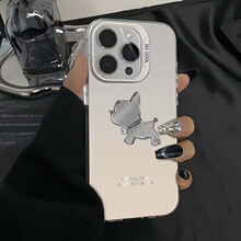 清新铃铛小猫适用苹果16PROMAX/iPhone15/iPhone14可爱简约彩银手