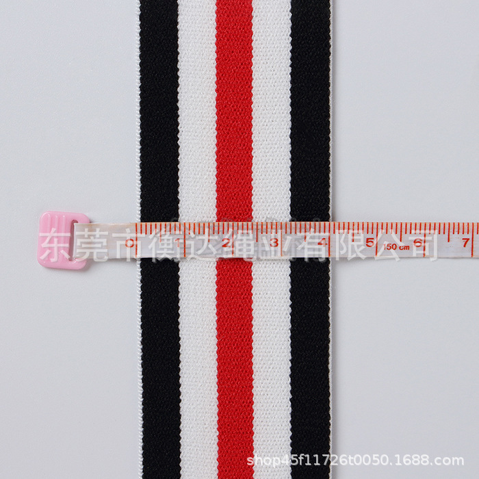 Inventario al por mayor de 4cm rayas de color medio de nylon elástico cintura lateral banda elástica accesorios de ropa