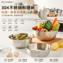 跨境刻度304不锈钢料理碗